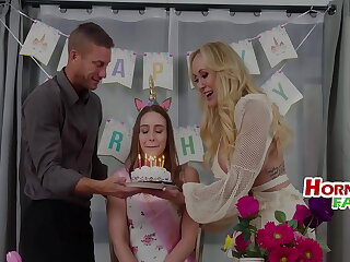 My 18th Bday With Creepy Family- Laney Grey&comma; Brandi Love