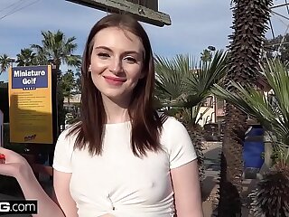 Maya Kendrick Amateur Teenager Displays Fur covered Vag on Mini-Golf Encounter